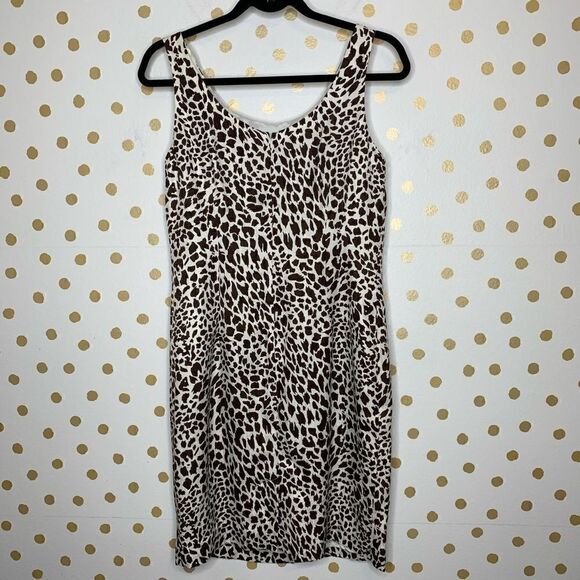Adrianna Papell Animal Print Sheath Dress 4 - Picture 2 of 4